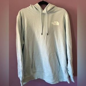 Women’s North Face Light Blue Hoodie Sweatshirt Size Extra Large